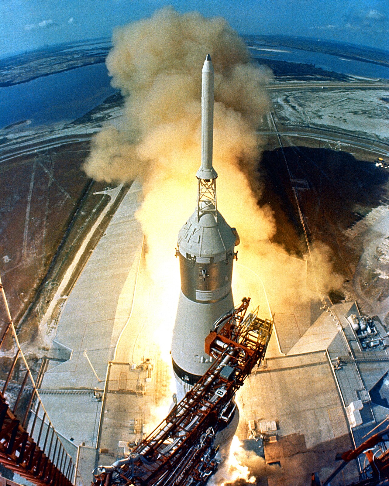 The Giant Saturn V Moon Rocket